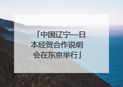 中国辽宁—日本经贸合作说明会在东京举行